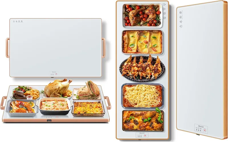 Wanish Electric Warming Tray XXL 32”x18”+ Extra Long 40”x12”